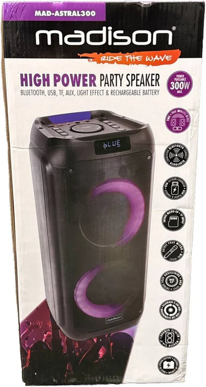 Madison MAD-ASTRAL300 Hi Power Sound Box 2X6,5' USB/BT/TF