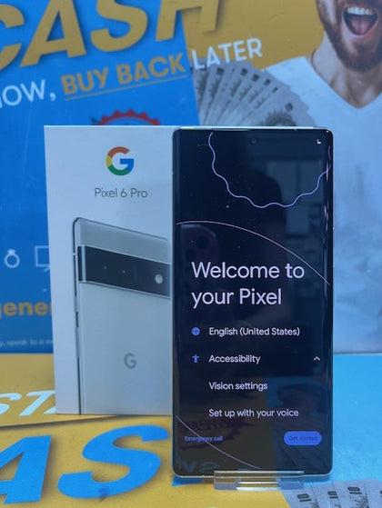 Google Pixel 6 Pro - 5G - 128gb - Cloudy White - Unlocked - Boxed