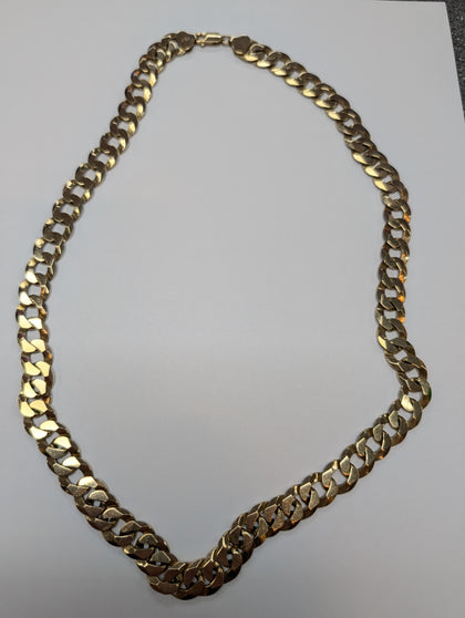 9CT GOLD HEAVY CURB CHAIN 24