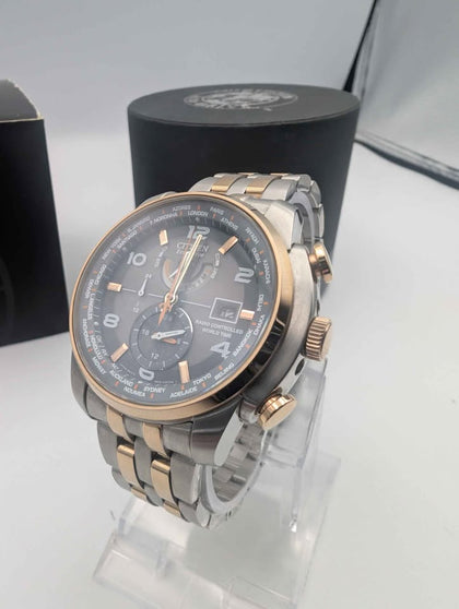 Citizen Eco-Drive Sapphire Radio Controlled World Time Men's Watch AT9016-56H