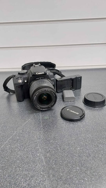 PRE OWNED, CANON EOS 350D, 8M+ 18-55MM, w/ BATTERY AND CHARGER