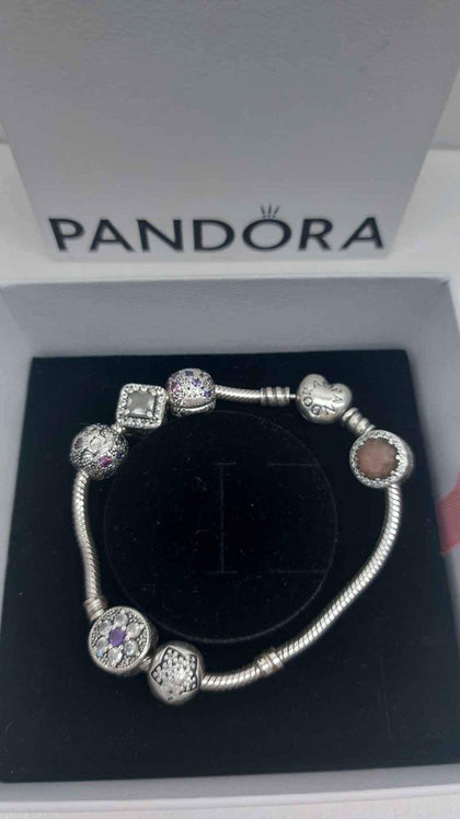 PONDORA bracelet with 6 charms , in box.