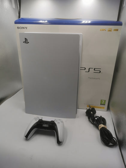PlayStation 5 Console 825GB white Boxed with Controller and Wires-small scratches on console casing
