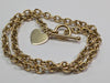 9ct Gold Double  Link Bracelet With Heart