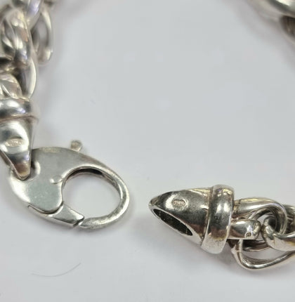 Silver O Linked Bracelet 8
