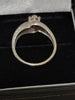 9ct White Gold & Diamond Ring - Size M - 3.06G