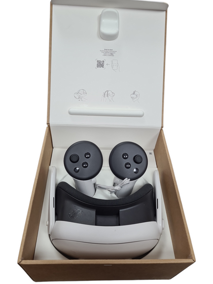 Meta Quest 3 Virtual Reality Headset, 512GB, Boxed With Controllers And Head Strap, White