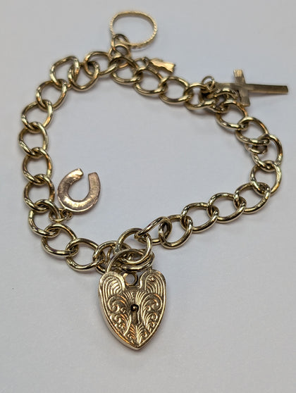 9CT GOLD CHARM BRACELET PRESTON STORE