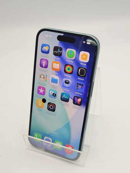 Apple Iphone 16 Mobile Phone - 128GB - Teal - Open Unlocked - Unboxed 97% Batt -  Cracked Back – Scratched Screen – Black Dot