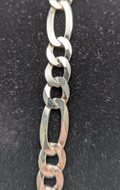 925 SILVER HALLMARKED, FIGARO CHAIN WITH LOBSTER CLAW LOCK, 24