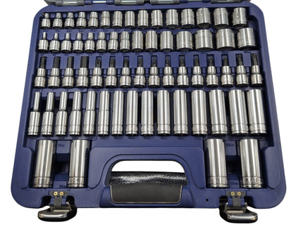 Blue Paint 77 Piece 3/8 Inch General Service Socket Set 