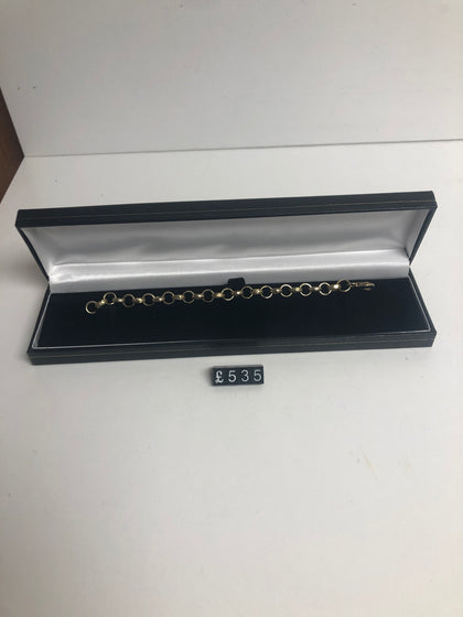 9ct/375  Ladies Belcher Bracelet 9.5grams