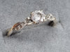 9ct gold two toned twisted vine ring cz size O