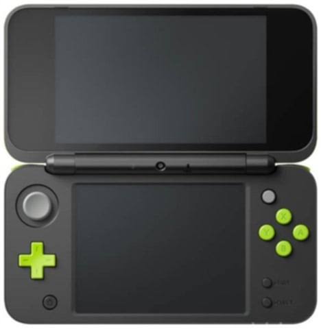 NEW 2DS XL Console, w/AC Adapter, Black & Lime Green