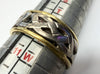 18ct yellow and white gold celtic knot ring size u 1/2