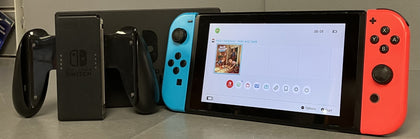 Nintendo Switch MOD.HAC-001 Neon Red/Blue Joy-Con's Console Bundle ( + Unboxed Hello Neighbor )** Unboxed **