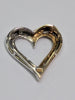 9ct Yellow & White Gold Diamond Heart Pendant