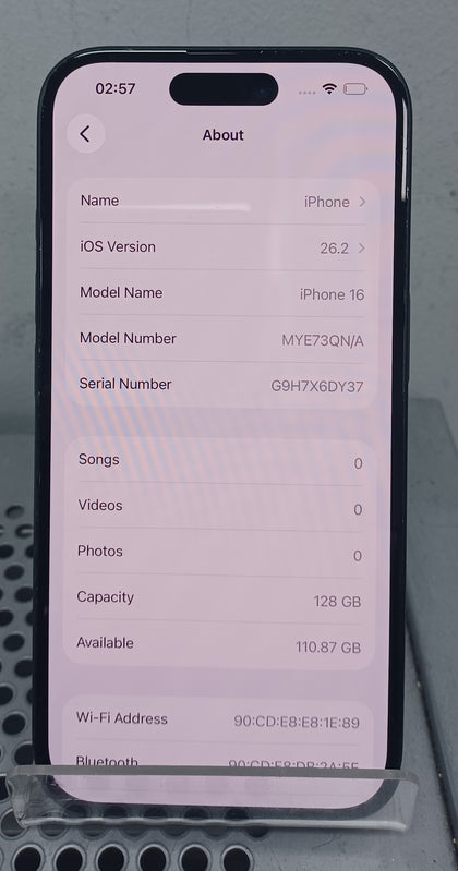 Apple iPhone 16 128GB Black Unlocked Smartphone