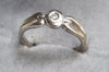 9ct White Gold Diamond Ring Size "Q"