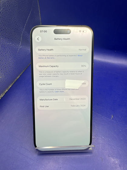 Apple iPhone 15 Pro Max - 256GB - SIM FREE - BLACK