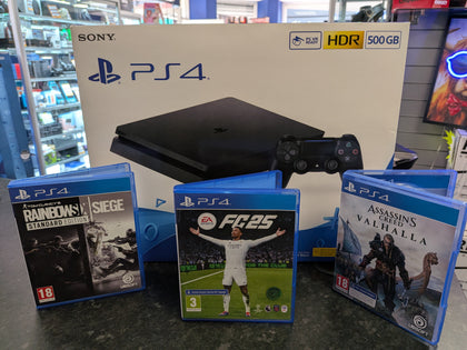 Sony Ps4 Slim 500gb Plus FC 25/Rainbow Six & Assassins Creed Boxed