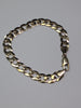 9ct gold large flat curb bracelet