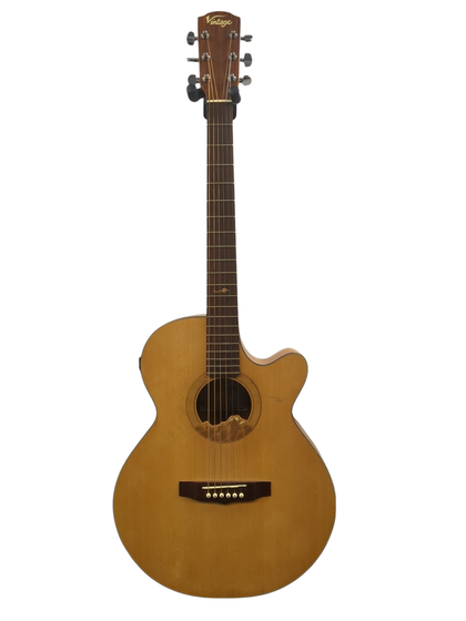 *SALE* Vintage VMEC2000N Semi Acoustic Guitar with Hard Case