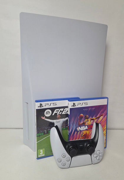 Sony Playstation 5 Disc Edition Console & 2 Games