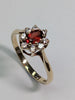 9ct Gold Ring with Red Stone - Size N