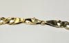 8" 9ct yellow gold double link bracelet
