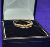 9ct Yellow Gold Ring  With Clear Stones - Size Q - 2.04G. Hallmarked