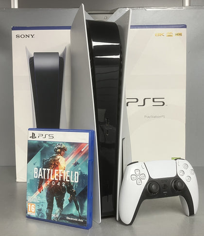 Sony PlayStation 5 Disc Edition Console Bundle ( + Battlefield 2042 ) ** Boxed **