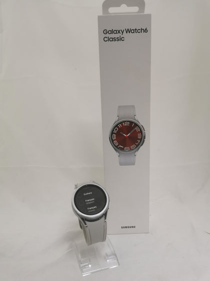Samsung Galaxy Watch6 Classic 43mm Silver SM-R950 Watch 6 - Light Grey Band (Original Box) Great Condition.