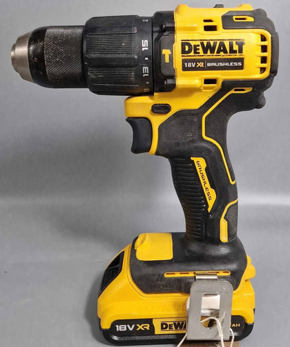 DeWalt DCD709 Brushless Drill + DeWalt 18v 2.0AH Battery Plus Charger and Screwdriver Bit set