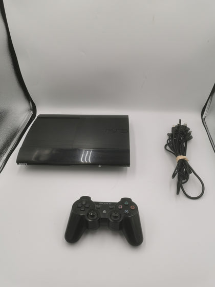 Playstation 3 Super Slim Console Preowned 150GB one Controller(no Thumb Grips)/ Black / Unboxed