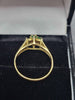 18ct Yellow Gold Ring With Green Stones - 2.89G - Size K