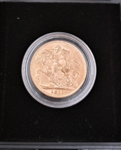 FULL SOV 1911 GEORGE V 22CT 7.9g