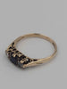 (9ct Hallmarked&Tested), Gold Three Stone Ring, (Two Clear, One Blue), 2.3g, Size Q