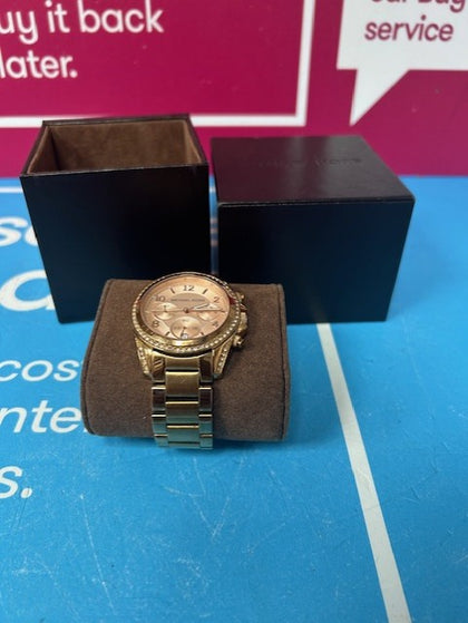 MICHAEL KORS ROSE GOLD STAINLESS STEEL WATCH BOXED.