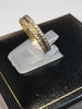 9ct Yellow Gold Band Ring with Clear Stones - Size R - 1.12g - Hallmarked
