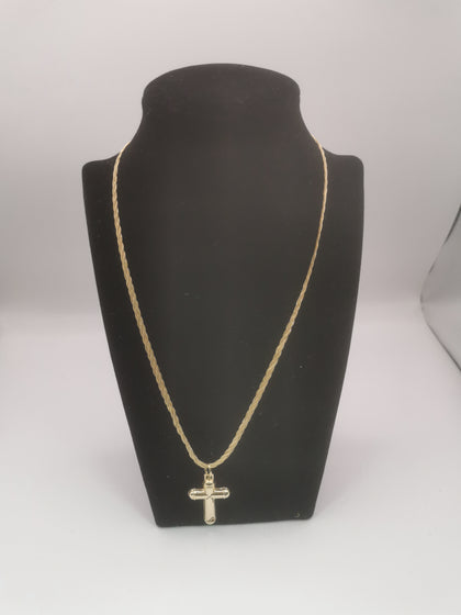 18K Gold Necklace with Cross Pendant Hallmarked(750) and Tested 8.7G weight 18