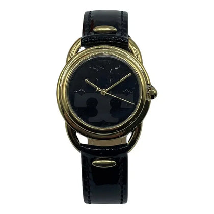 Tory Burch Authentic Ladies Miller Gold Double T Watch Black