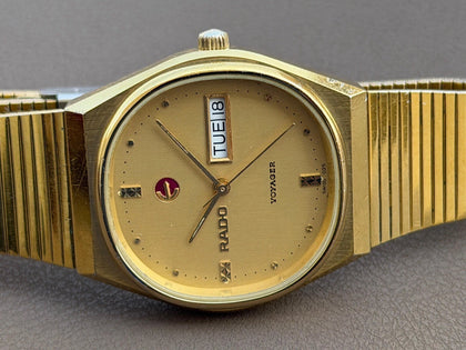 Rado Voyager Gold Sand Dial Automatic Unisex Watch, **2 years Warranty**
