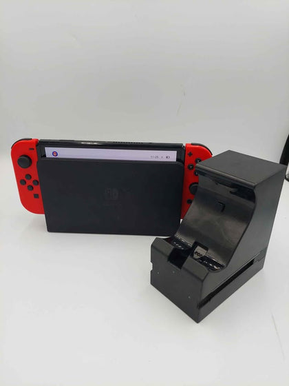 Nintendo Switch OLED Mario Red Console, 64GB, Red Joycons With Power A Charging Station,Unboxed