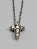 14ct Gold Diamond Cross & 14" Necklace