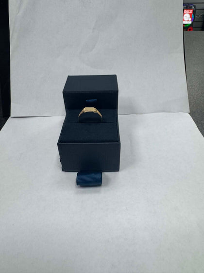 1.6g 14ct Vintage-style Yellow Gold Signet Ring - Size R - **Hallmarked**
