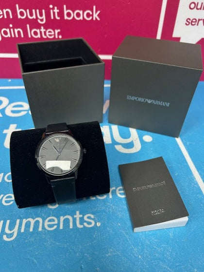 EMPORIO ARMANI BLACK WATCH **BOXED**.