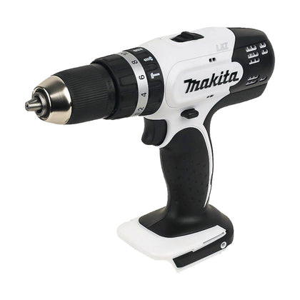 Makita DHP453 White 18V 2 Speed LXT Combi Drill + 2  Batteries & charger.