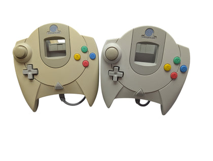 Sega DreamCast With Two Controllers And Two Memory Cards