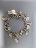 Silver Charm Bracelet 44.5G